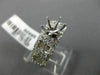 WIDE 1.04CT DIAMOND 18K WHITE GOLD ROUND & BAGUETTE 3D SEMI MOUNT ENGAGMENT RING