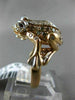 ESTATE LARGE 1.20CT DIAMOND & AAA RUBY 18KT ROSE GOLD 3D ETOILE HAPPY FROG RING