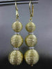 ESTATE LARGE 1.04CT DIAMOND 14KT 2 TONE GOLD GRADUATING MESH LEVERBACK EARRINGS