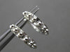 ESTATE SMALL 14KT WHITE GOLD ROUNDED 3D HUGGIE HOOP EARRINGS 13mm X 2.5mm #24344