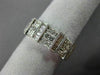 ESTATE .78CT ROUND & BAGUETTE DIAMOND 18KT WHITE GOLD MULTI ROW ANNIVERSARY RING