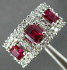 ANTIQUE WIDE 1.82CT DIAMOND & AAA RUBY 14K WHITE GOLD 3D ANNIVERSARY RING #19518