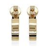 1.21CT DIAMOND 18KT YELLOW GOLD ROUND ETOILE UMBRELLA HOOP FUN HANGING EARRINGS