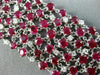 ESTATE EXTRA WIDE 38.47CT DIAMOND RUBY 18KT WHITE GOLD 3D ETOILE TENNIS BRACELET