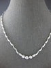 ESTATE LARGE .77CT DIAMOND 14K WHITE GOLD ROUND 5 STONE GRADUATING LOVE NECKLACE