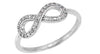 ESTATE .25CT DIAMOND 14KT WHITE GOLD 3D CLASSIC INFINITY LOVE KNOT RING