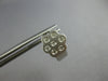 ESTATE .52CT DIAMOND 14KT WHITE GOLD FLOWER ETOILE HUGGIE FUN HANGING EARRINGS