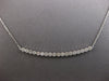 ESTATE .83CT DIAMOND 14KT WHITE GOLD 3D CLASSIC ROUND FILIGREE BAR LOVE NECKLACE