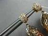 ESTATE LARGE 1.50CT DIAMOND 14K TRI COLOR GOLD 3D FILIGREE DROP HANGING EARRINGS