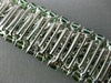 ESTATE MASSIVE 40.02CT DIAMOND & TSAVORITE 18K WHITE GOLD 3D GRADUATING BRACELET