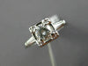 ANTIQUE OLD MINE .54CT ROUND CUT DIAMOND 14KT WHITE GOLD ENGAGEMENT RING #22209