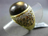 ESTATE MASSIVE 22.27CTW FANCY DIAMOND & AAA SMOKY TOPAZ 18KT YELLOW GOLD RING