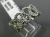 ESTATE WIDE .67CT DIAMOND 14KT WHITE GOLD 3D MULTI WAVE SEMI ETERNITY FUN RING