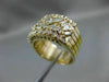 ANTIQUE WIDE 1.20CT DIAMOND 14KT YELLOW GOLD 3D X LOVE ANNIVERSARY RING #20381