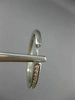 ESTATE .50CT ROUND CUT DIAMOND 14KT WHITE GOLD 3D CLASSIC HOOP EARRINGS #1439