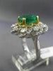 EXTRA LARGE 5.57CT DIAMOND & EMERALD 14K TWO TONE GOLD FLOWER INFINITY LOVE RING