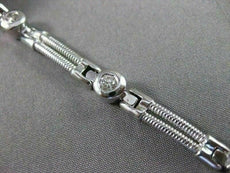 ESTATE WIDE 1.20CT DIAMOND 14KT WHITE GOLD ETOILE SOLID BRACELET STUNNING #19274
