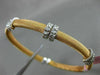 ESTATE .60CT DIAMOND 14KT WHITE & ROSE GOLD MESH FLEXIBLE BANGLE BRACELET