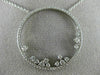ESTATE LARGE .68CT DIAMOND 18KT WHITE GOLD CIRCLE OF LIFE FLOATING LOVE NECKLACE