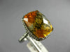 EXTRA LARGE 10.41CT DIAMOND & AAA CITRINE 14KT WHITE & BLACK GOLD FILIGREE RING