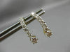 ESTATE .50CT DIAMOND 14KT YELLOW GOLD GRADUATING JOURNEY CURVE HANGING EARRINGS