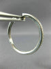 ESTATE .50CT ROUND CUT DIAMOND 14KT WHITE GOLD 3D CLASSIC HOOP EARRINGS #1439