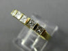 ESTATE .62CT PRINCESS DIAMOND 14KT YELLOW GOLD 3D 5 STONE ANNIVERSARY RING #2592