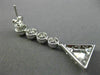 ESTATE LARGE 2.76CT ROUND & TRILLION DIAMOND 18KT WHITE GOLD 3D HANGING EARRINGS