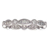 ESTATE .51CT DIAMOND 18KT WHITE GOLD 3D MILGRAIN BEZEL WEDDING ANNIVERSARY RING