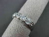ESTATE LARGE 1.05CT DIAMOND 14K WHITE GOLD 5 STONE SHARED PRONG ANNIVERSARY RING