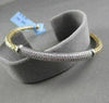 ESTATE FILIGREE 1.0CT MESH DIAMOND 14KT WHITE & YELLOW GOLD BANGLE BRACELET
