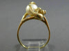ESTATE .07CT DIAMOND & AAA SOUTH SEA PEARL 14K YELLOW GOLD 3D BIRD NEST FUN RING