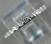ESTATE .34CT ROUND DIAMOND 14KT WHITE GOLD 3D ETERNITY ANNIVERSARY RING #26304