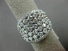 ESTATE LARGE 3.0CT DIAMOND 14KT WHITE GOLD ETOILE FILIGREE CLUSTER LOVE RING
