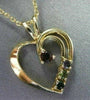 ESTATE .50CT MULTI GEM 14KT YELLOW GOLD OPEN HEART LOVE PENDANT  #18304