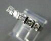 ESTATE .70CT DIAMOND 14KT WHITE GOLD 7 STONE CHANNEL SET ANNIVERSARY RING #14259