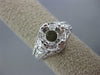 ESTATE LARGE .57CT DIAMOND 18KT WHITE GOLD FILIGREE SEMI MOUNT ENGAGEMENT RING