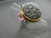 ESTATE .46CT DIAMOND 18K WHITE & ROSE GOLD 3D ETOILE OPEN FILIGREE CIRCULAR RING