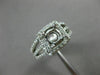 ESTATE .80CT DIAMOND 14K WHITE GOLD HALO SQUARE SEMI MOUNT ENGAGEMENT RING #2625