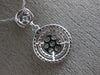 ESTATE .5CT DIAMOND 14K WHITE GOLD  CLASSIC CLUSTER DOUBLE HALO FLOATING PENDANT