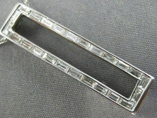 ESTATE .60CT DIAMOND 14KT WHITE GOLD 3D RECTANGULAR FILIGREE ELONGATED NECKLACE