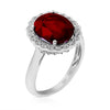 6.37CT DIAMOND & AAA RUBY 14KT WHITE GOLD 3D OVAL & ROUND PRINCESS DIANA RING