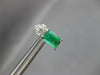 1.22CT DIAMOND & AAA EMERALD 14KT WHITE GOLD 3D EMERALD CUT STUD EARRINGS #27128