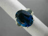 ESTATE 10.16CT DIAMOND & LONDON BLUE TOPAZ 14KT WHITE GOLD OVAL ENGAGEMENT RING