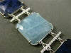 ESTATE WIDE & LONG 1.45CT DIAMOND & MULTI GEM 14KT WHITE GOLD 3D SQUARE BRACELET