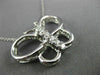 ESTATE LARGE .30CT DIAMOND 14KT WHITE GOLD 3D FLYING BUTTERFLY PENDANT #21923