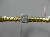 ESTATE .30CT DIAMOND 14KT TWO TONE GOLD 3D SQUARE FLEXIBLE ROPE BANGLE BRACELET