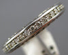 ANTIQUE 1.2CT ROUND DIAMOND 14K WHITE GOLD CLASSIC FILIGREE ETERNITY RING #17735