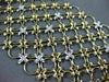 LARGE & LONG 1.30CT DIAMOND 18KT 2 TONE GOLD 3D MULTI ROW FLOWER ETOLIE BRACELET