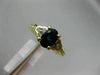 ESTATE 1.33CT DIAMOND & AAA OVAL SAPPHIRE 14K YELLOW GOLD FLOWER ENGAGEMENT RING